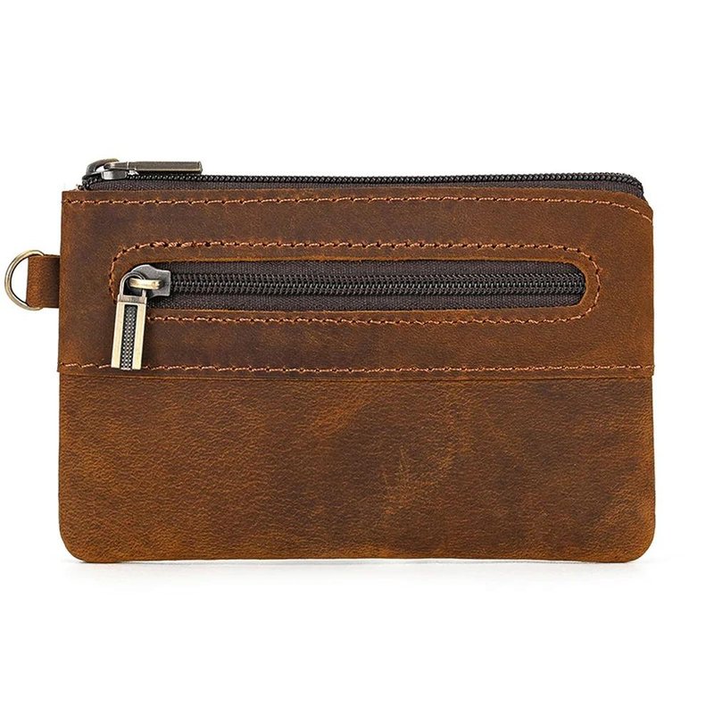 porte monnaie multifonction cuir homme marron