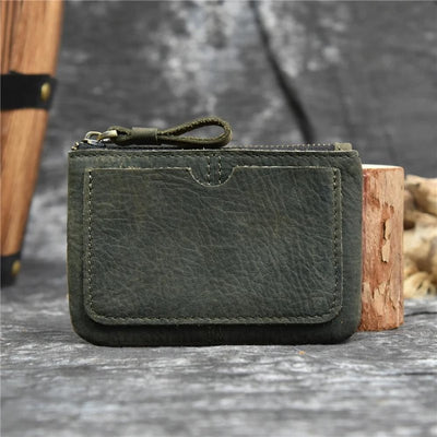 porte monnaie original homme vert