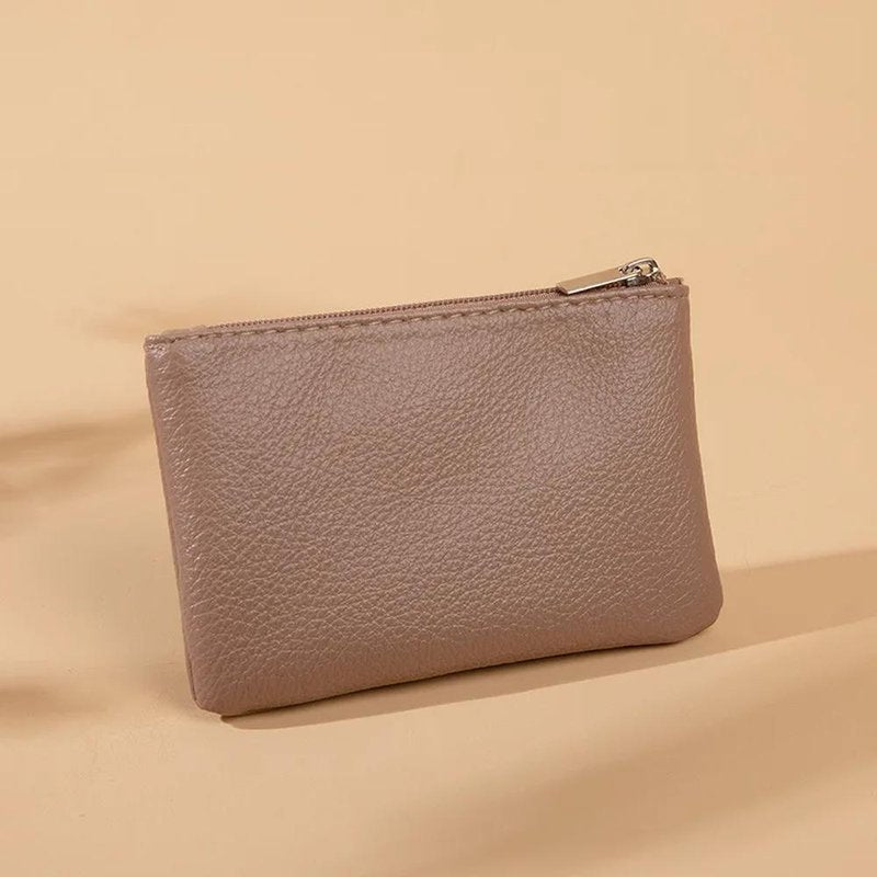 porte monnaie pochette taupe