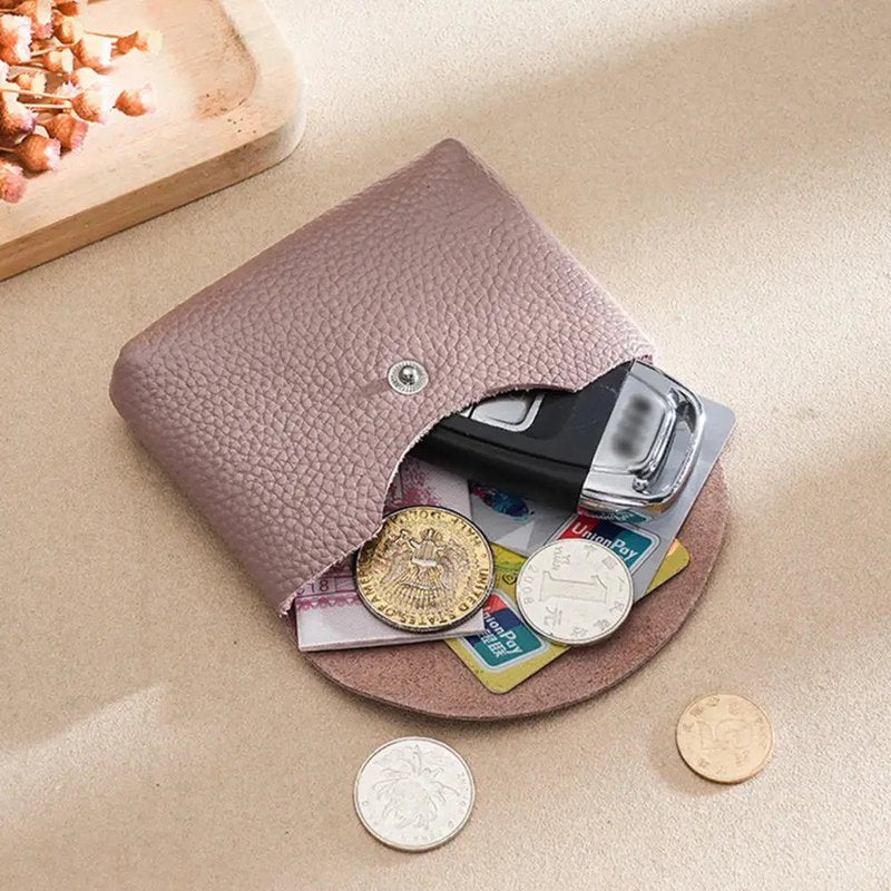 porte monnaie porte cartes cuir femme rose