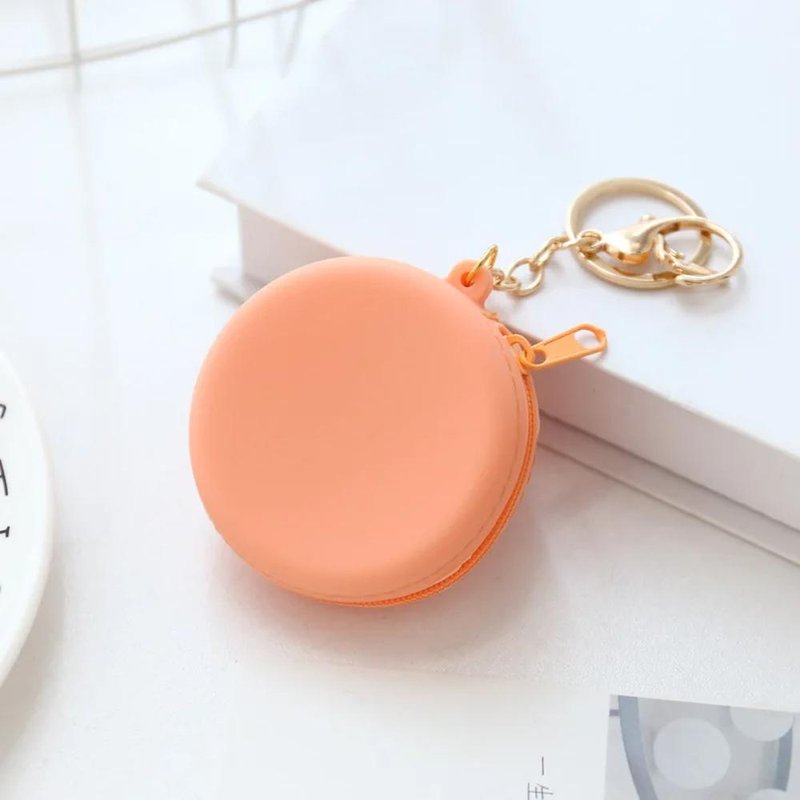 porte monnaie rond femme orange