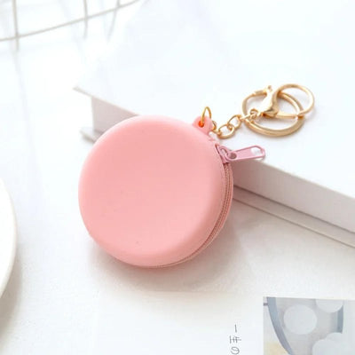 porte monnaie rond femme rose