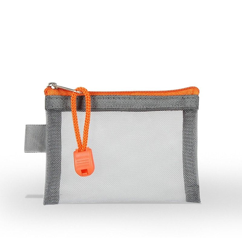 porte monnaie transparent gris orange