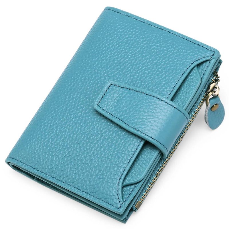 portefeuille colore femme bleu