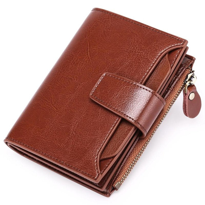 portefeuille colore femme marron