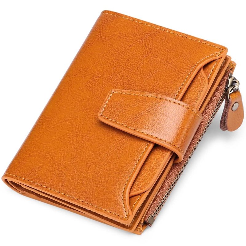 portefeuille colore femme orange