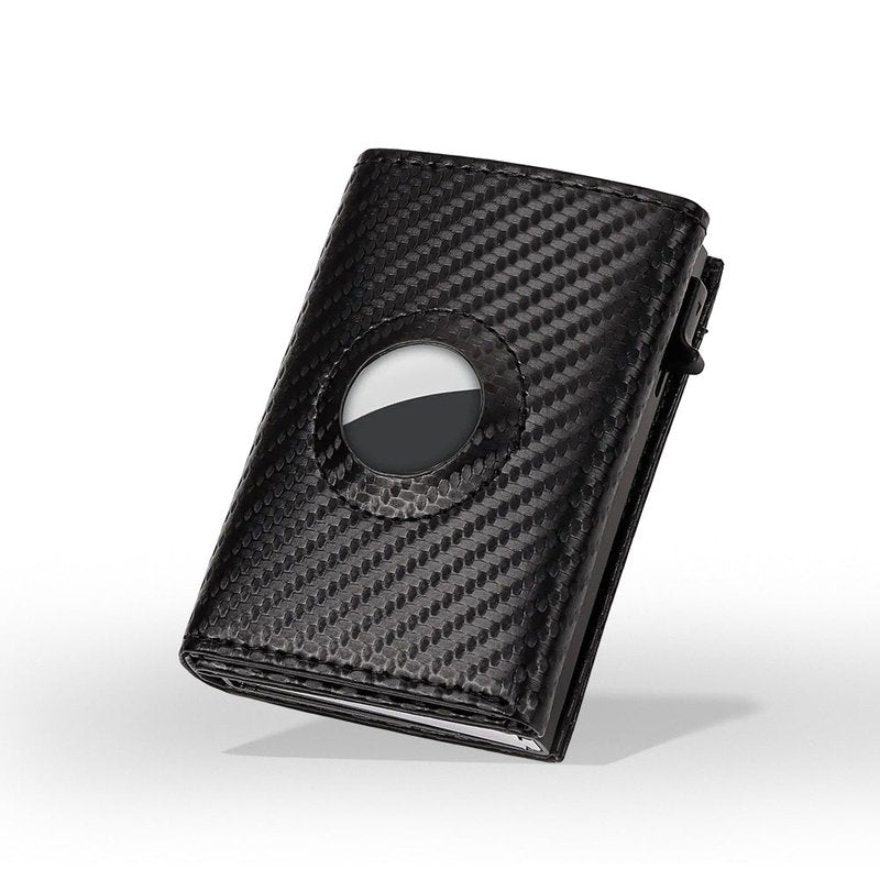 portefeuille homme avec airtag noir