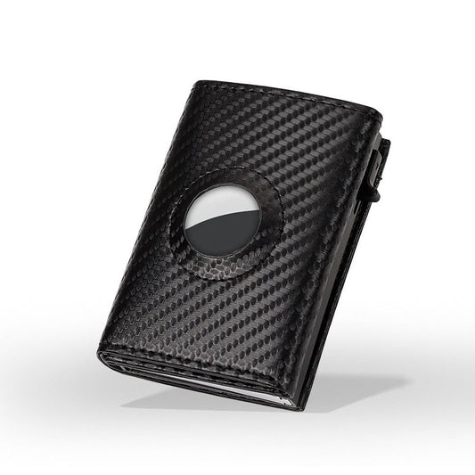 portefeuille homme avec airtag noir