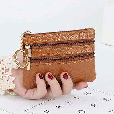 portefeuille pochette marron