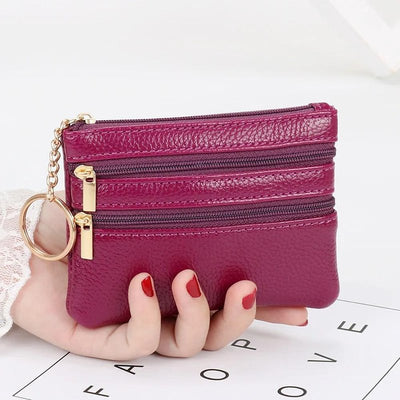 portefeuille pochette mauve