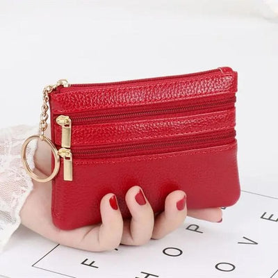 portefeuille pochette rouge