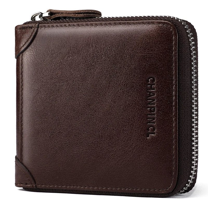 portefeuille zippe homme cafe vintage